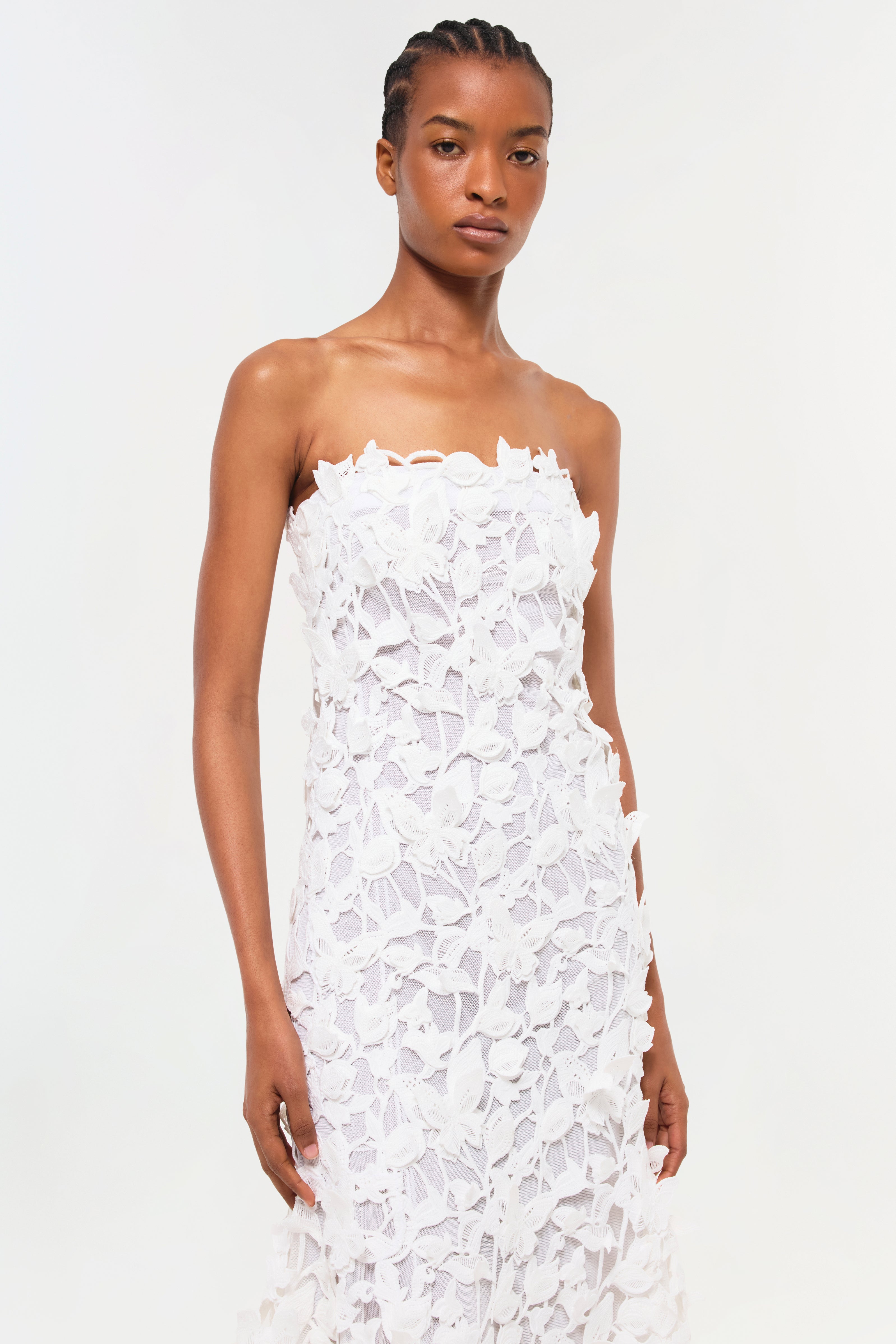 Fleurella Sleeveless Midi Dress White SIMKHAI