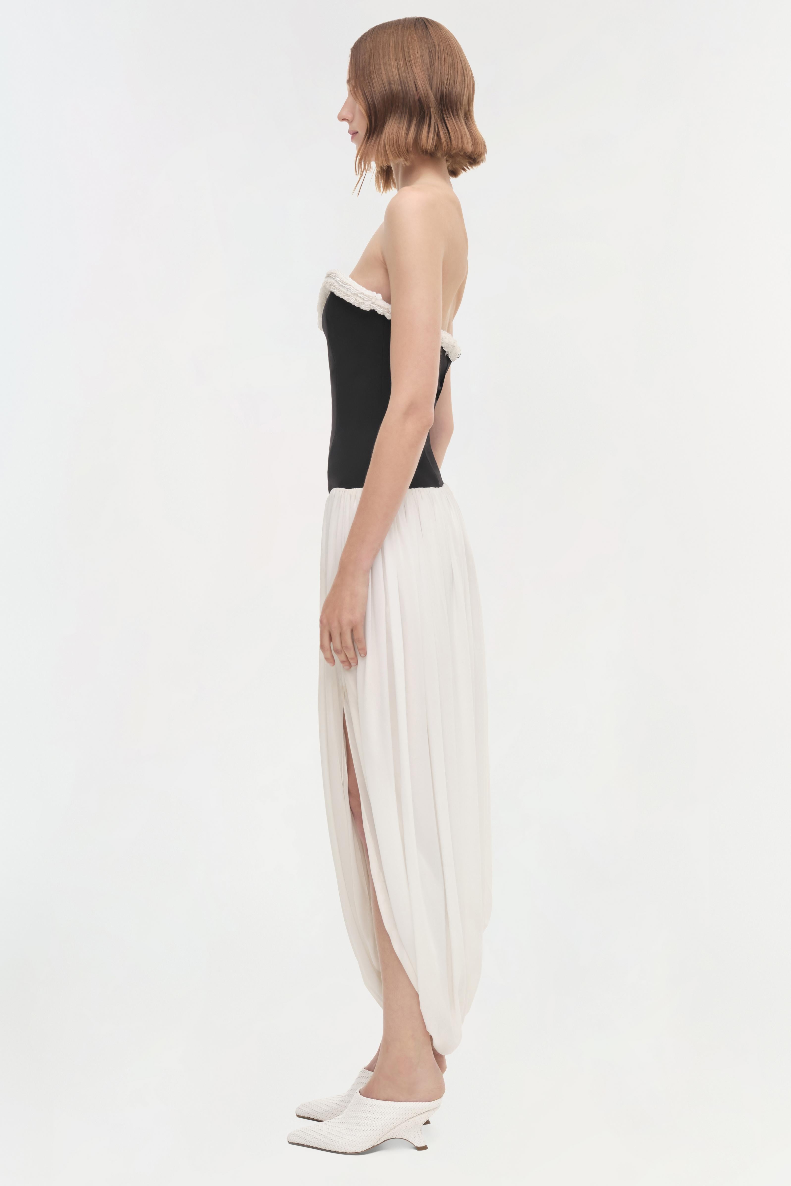 simkhai ivory dress SIMKHAI Women's Reannon Draped Gown - Ivory/Cream - Size 6