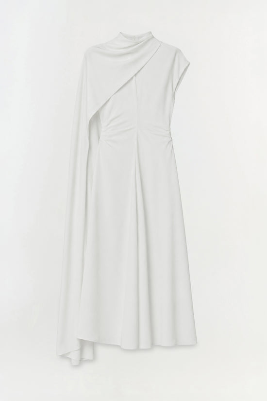 Jacka Satin Cape Midi Dress