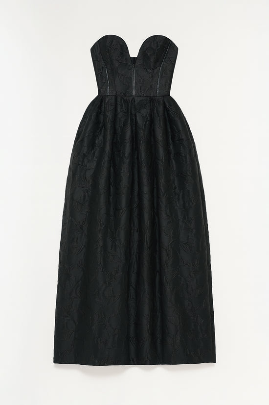 Adeena Jacquard Bustier Gown