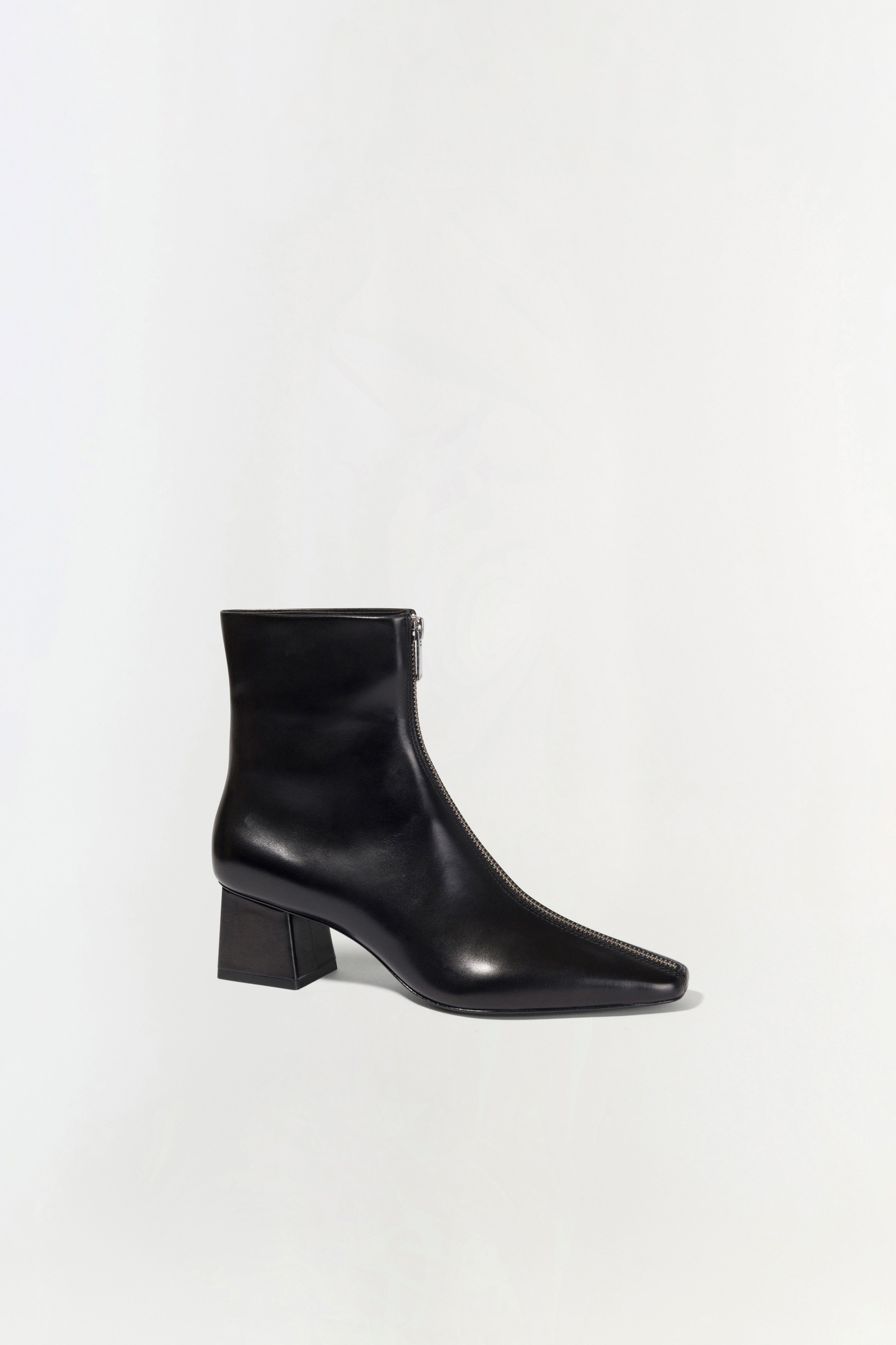 black leather dress boots 2 inch heel Derby Boots Black Leather & Suede 2 cm heel