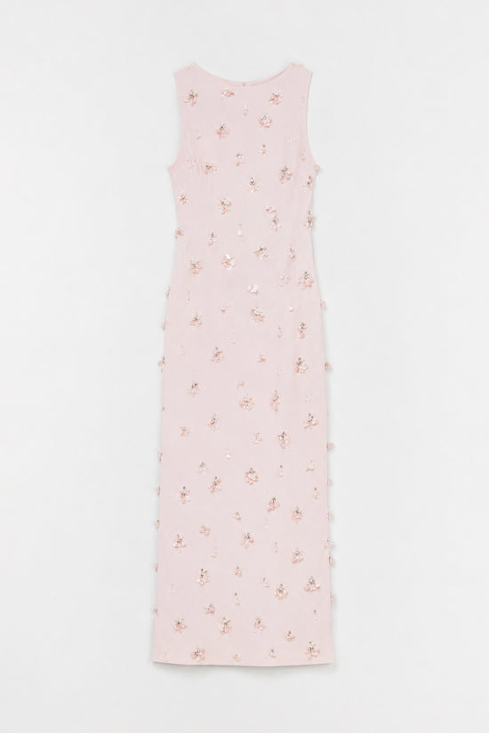 Claudia Embellished Crepe Midi Dress