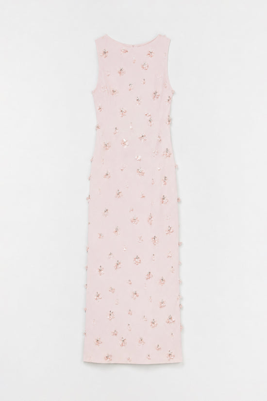 Claudia Embellished Crepe Midi Dress