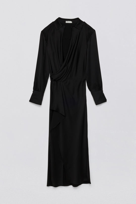 simkhai cameron long sleeve satin dress SIMKHAI Cam One-shoulder Maxi Dress