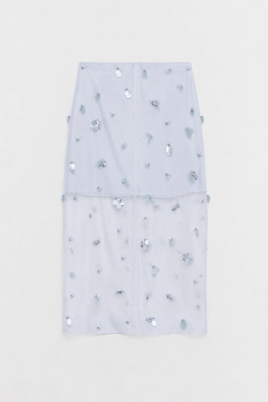 Delilah Embellished Organza Midi Skirt
