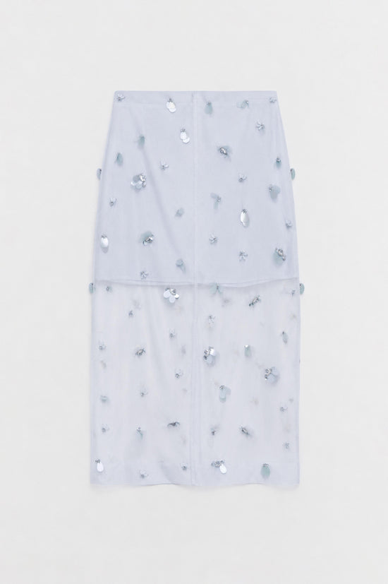Delilah Embellished Organza Midi Skirt