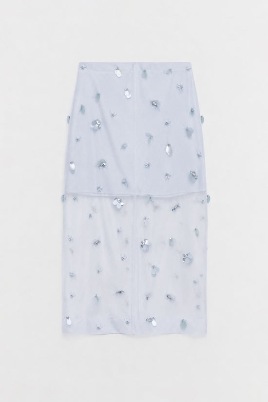 Delilah Embellished Organza Midi Skirt