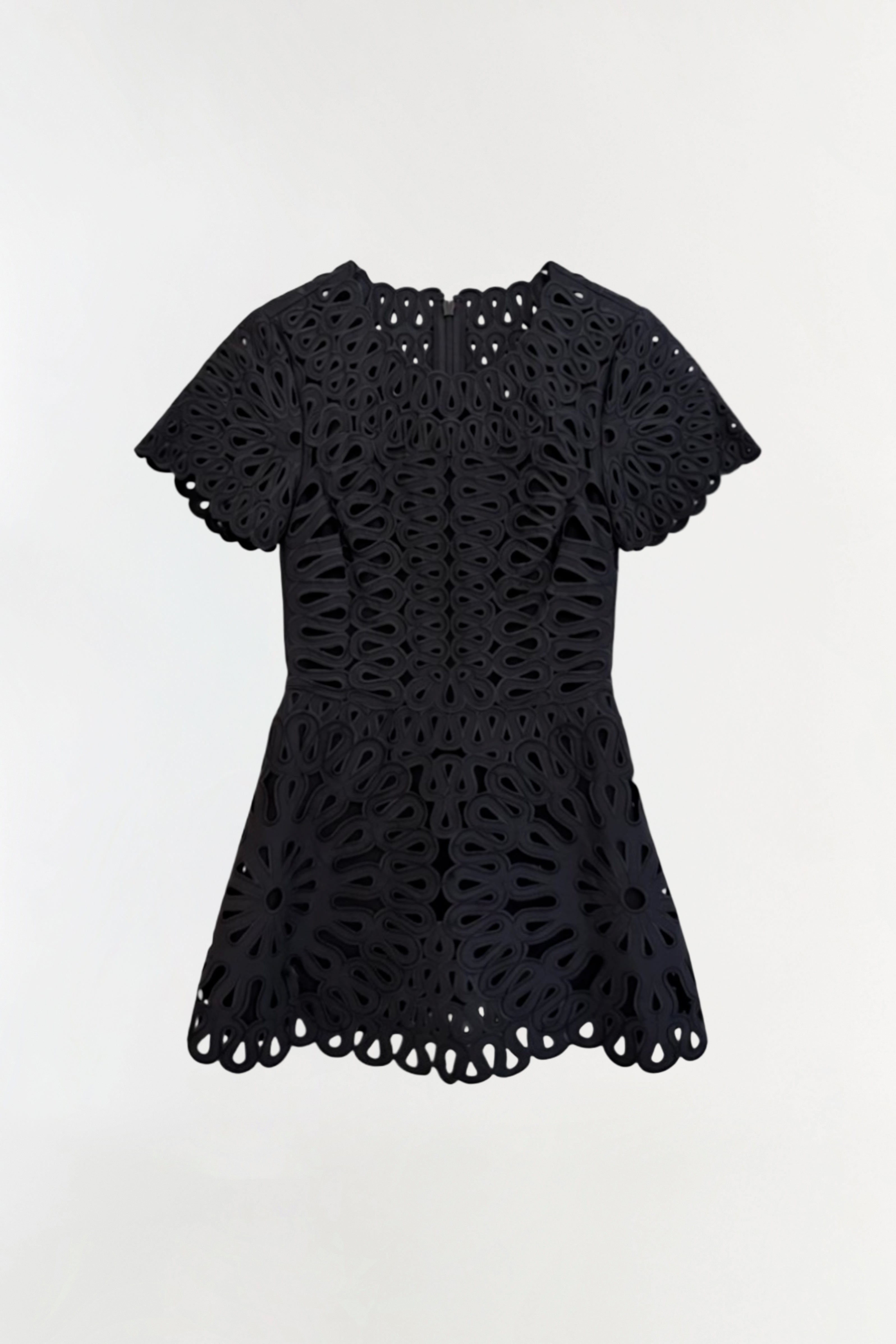 SIMKHAI Women's Emrys Embroidered Mini Dress in Black, Size 10 SIMKHAI Women's Emrys Embroidered Mini Dress in Black, Size 10