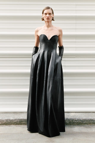 Carrington Leather Bustier Gown