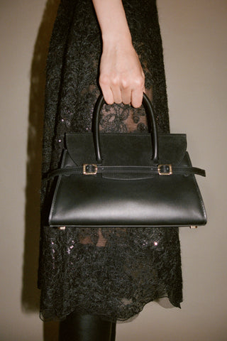 River Mini Suede Handle Bag