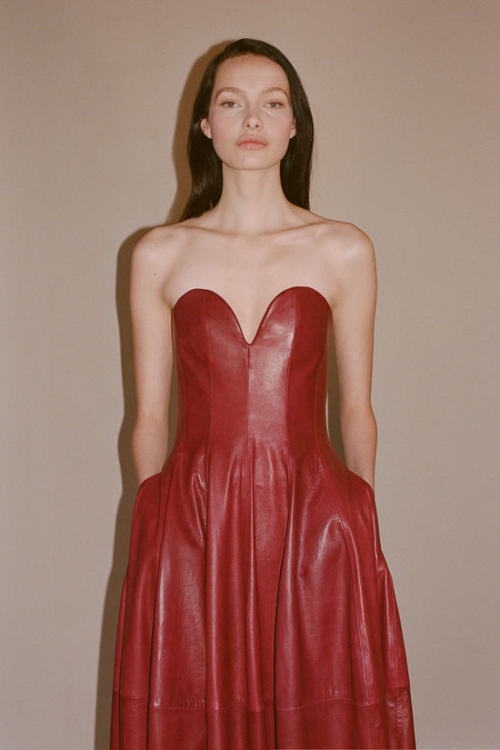 Carrington Leather Bustier Gown