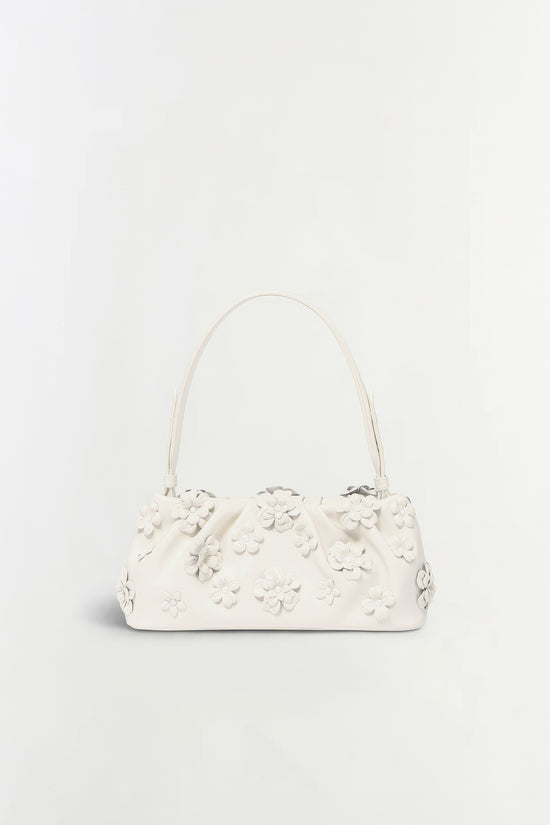 Harlow Leather Flower Shoulder Bag
