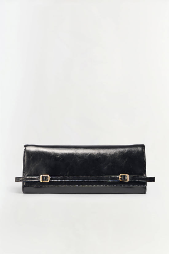 River East West Leather Clutch