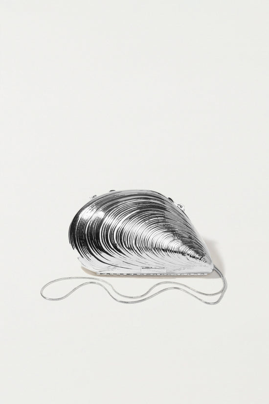 Bridget Metal Oyster Clutch