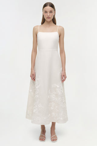 Annabella Soutache Linen Midi Dress