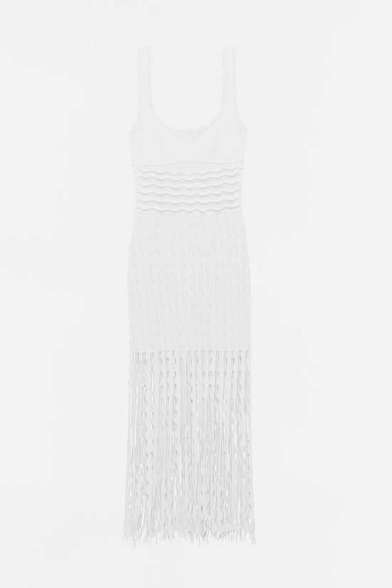 Brionne Scalloped Knit Midi Dress