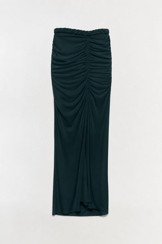 Juna Draped Jersey Midi Skirt