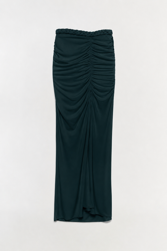 Juna Draped Jersey Midi Skirt