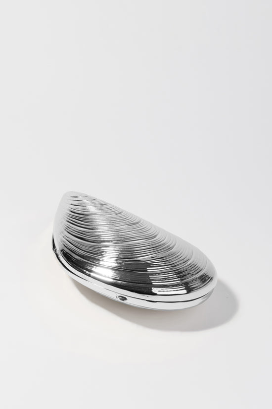 Bridget Metal Oyster Clutch