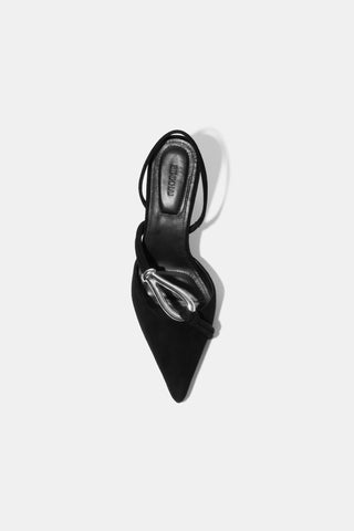 Love Knot Suede Slingback