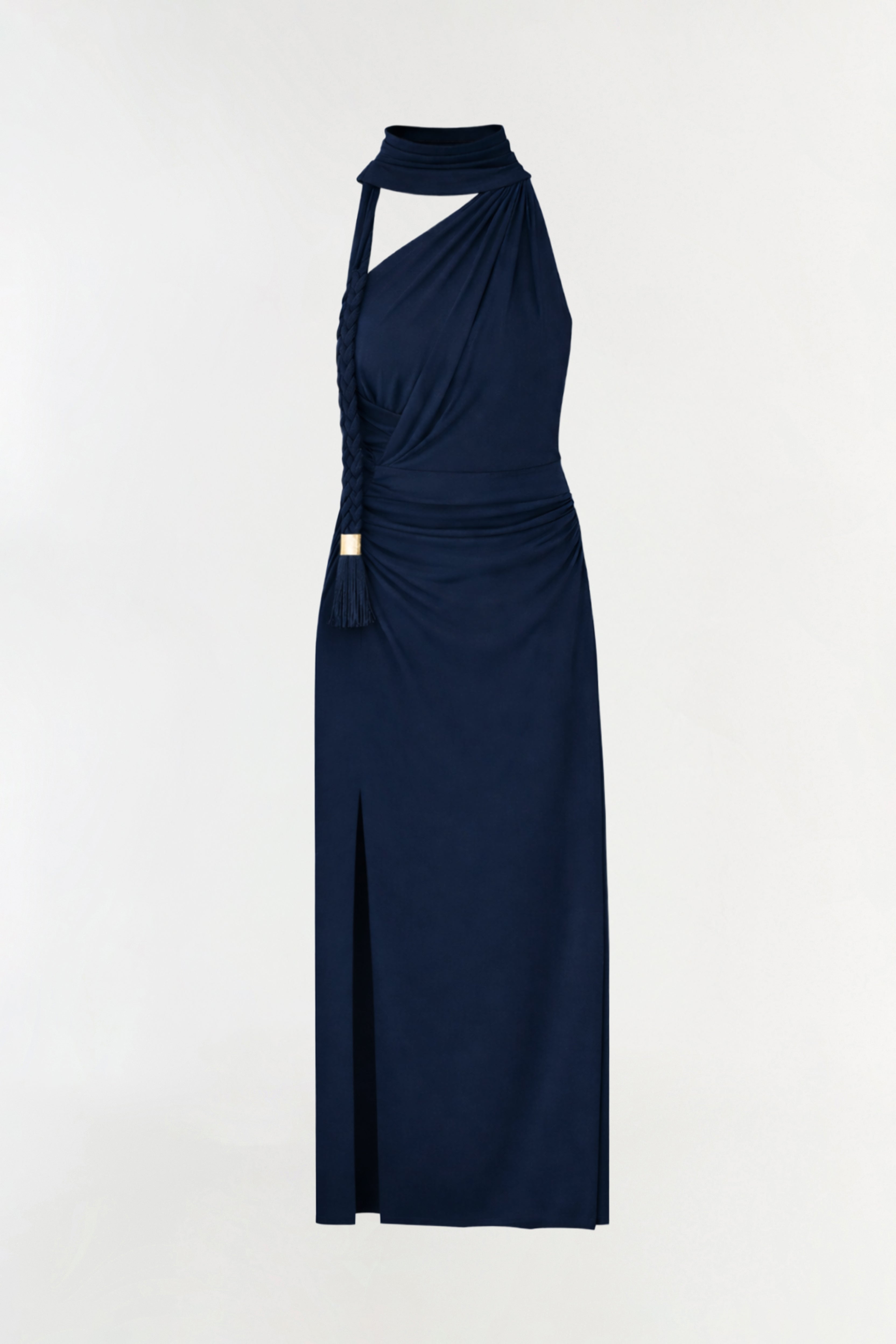 SIMKHAI Women's Moira Draped Jersey Gown in Midnight, Size 0 SIMKHAI Women's Moira Draped Jersey Gown in Midnight, Size 0