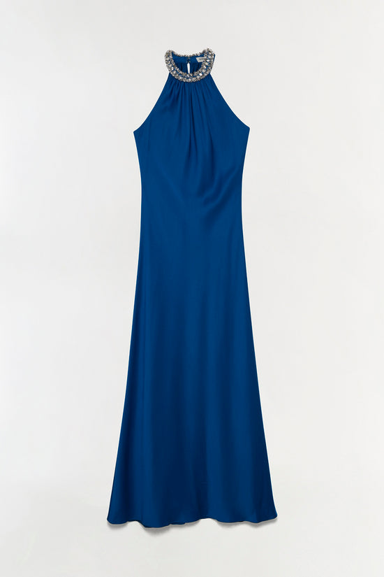 Navina Satin Embellished Gown