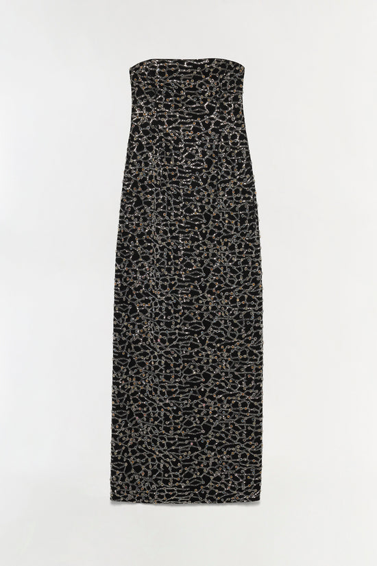 Reign Strapless Sequin Bustier Gown