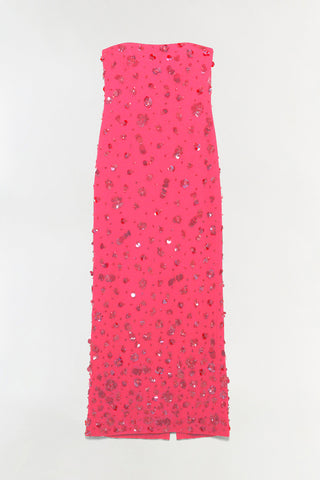 Serafina Strapless Embellished Gown