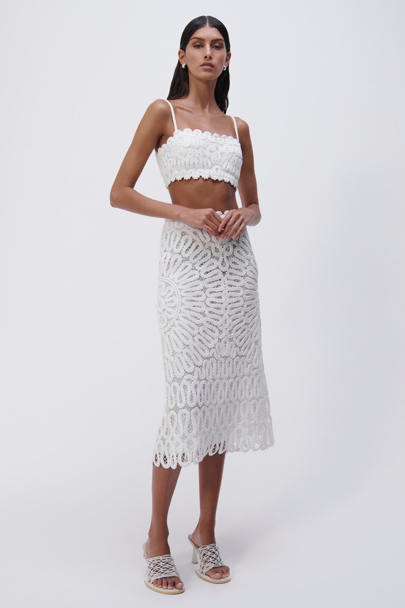 Sally Crochet Midi Skirt - SIMKHAI 