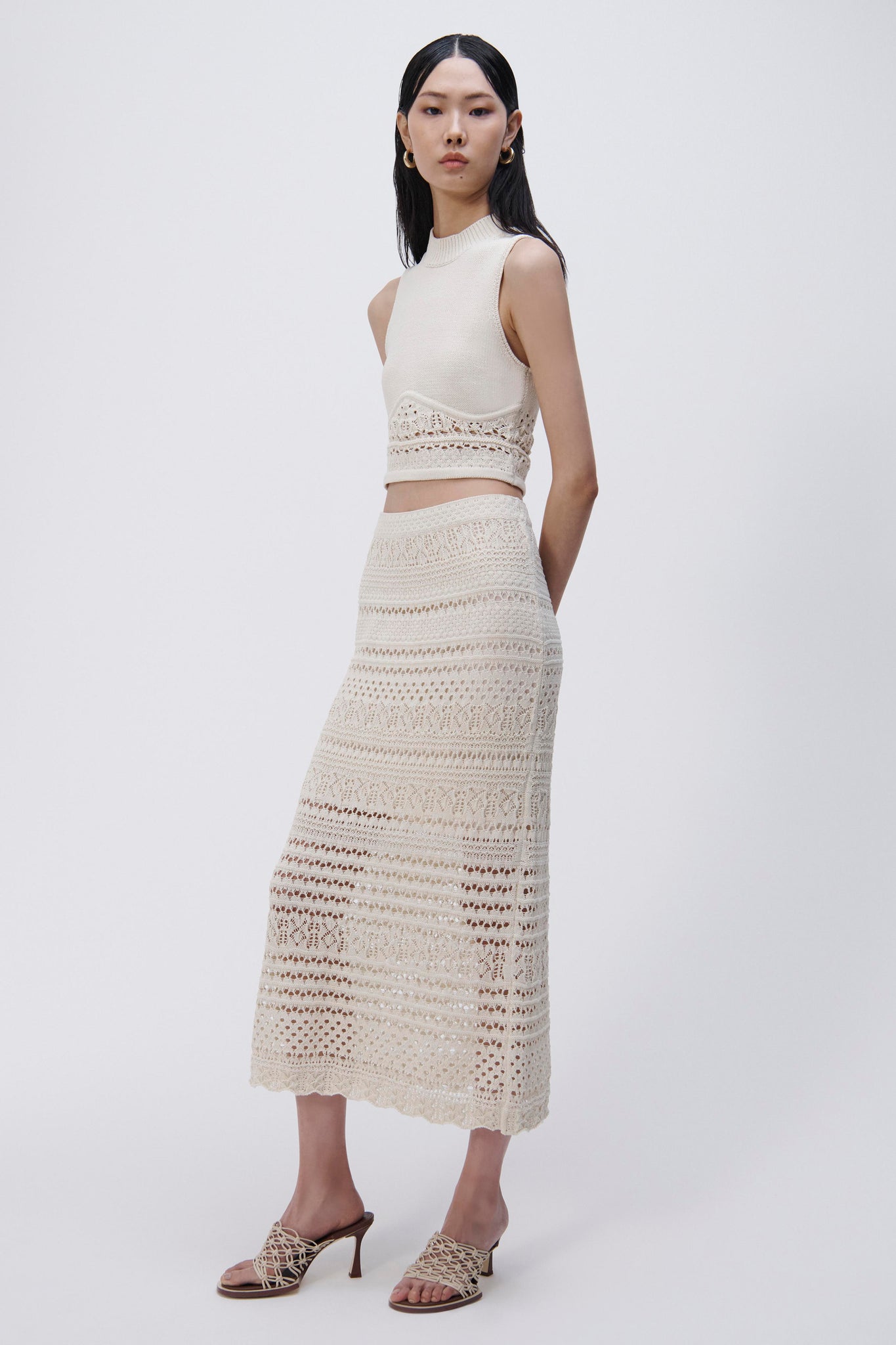 Alita Macrame Midi Skirt