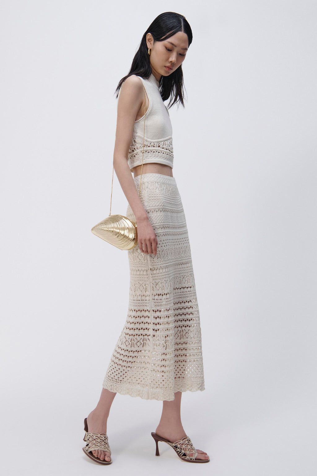 Alita Macrame Midi Skirt