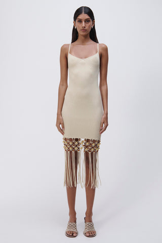 Diana Beaded Macrame Midi Dress - SIMKHAI 