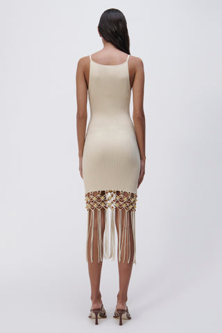 Diana Beaded Macrame Midi Dress - SIMKHAI 