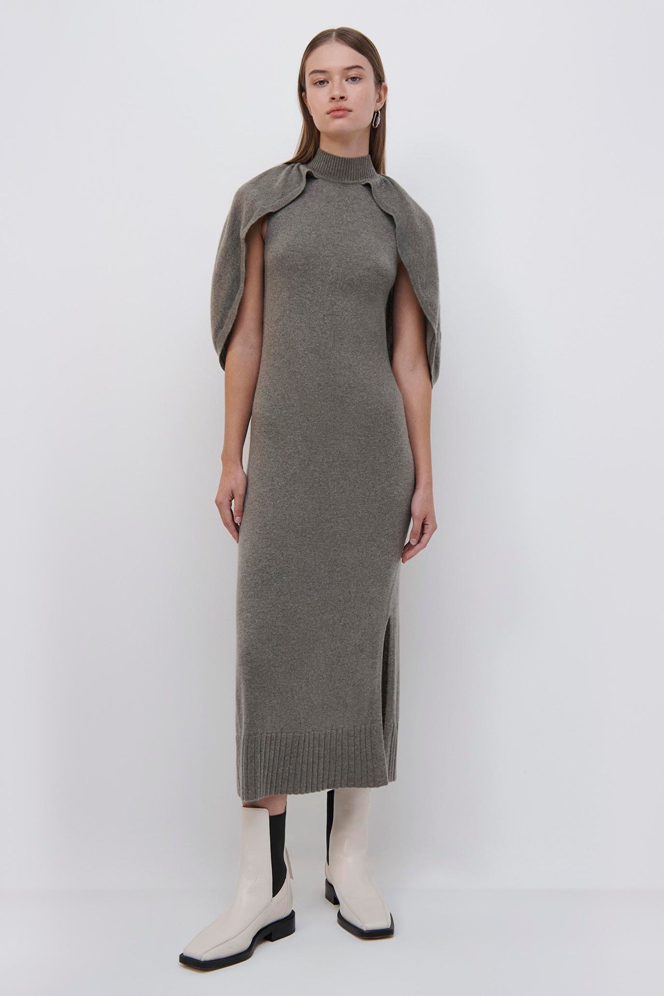 Nancy Recycled Cashmere Cape Dress