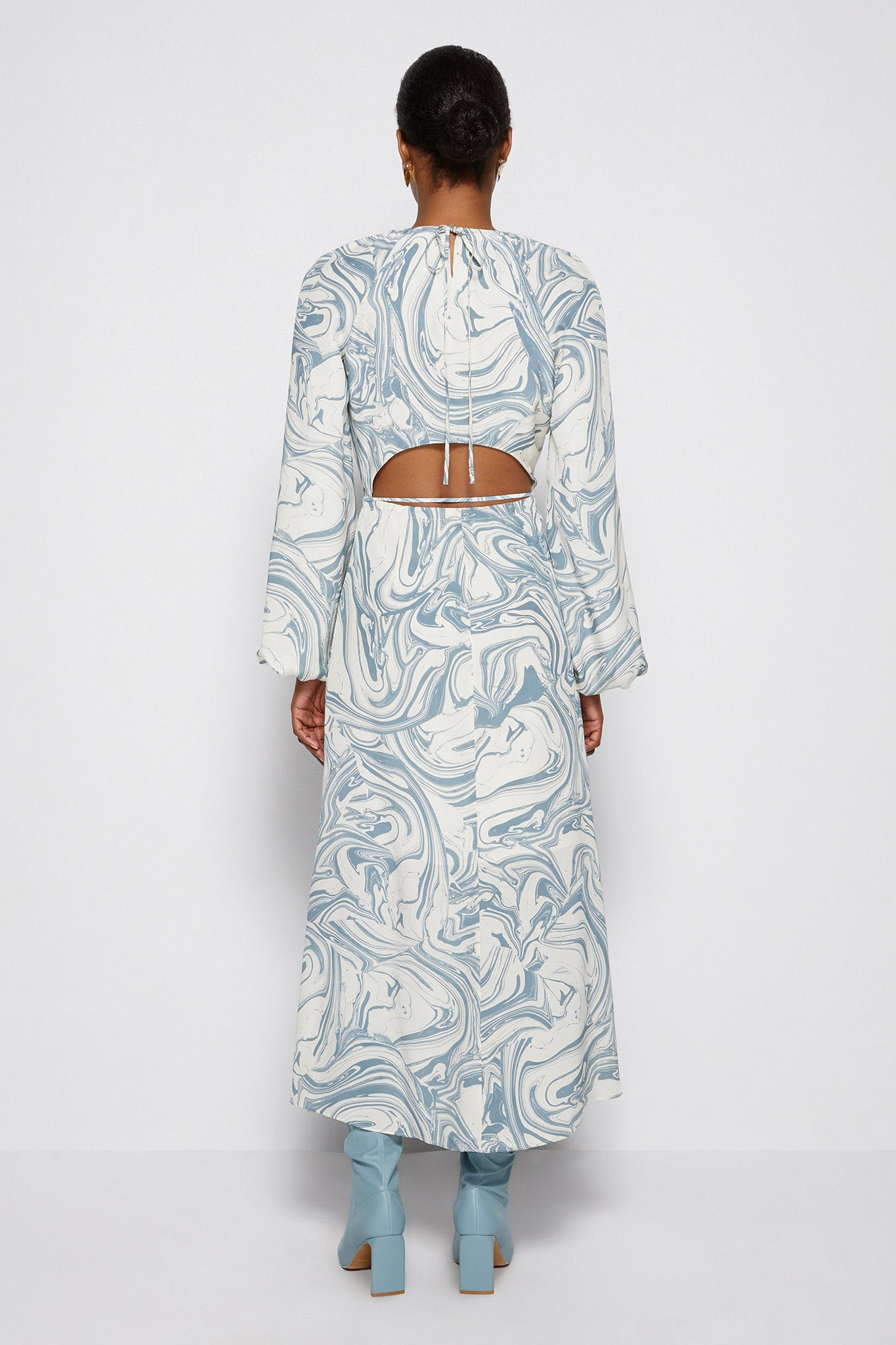 Mellie Marble Print Midi Dress - SIMKHAI 