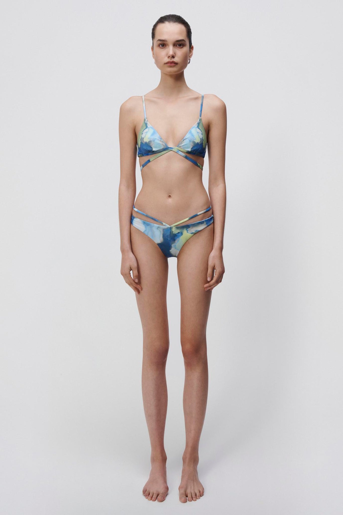 Harlen Printed Bikini Top - SIMKHAI 