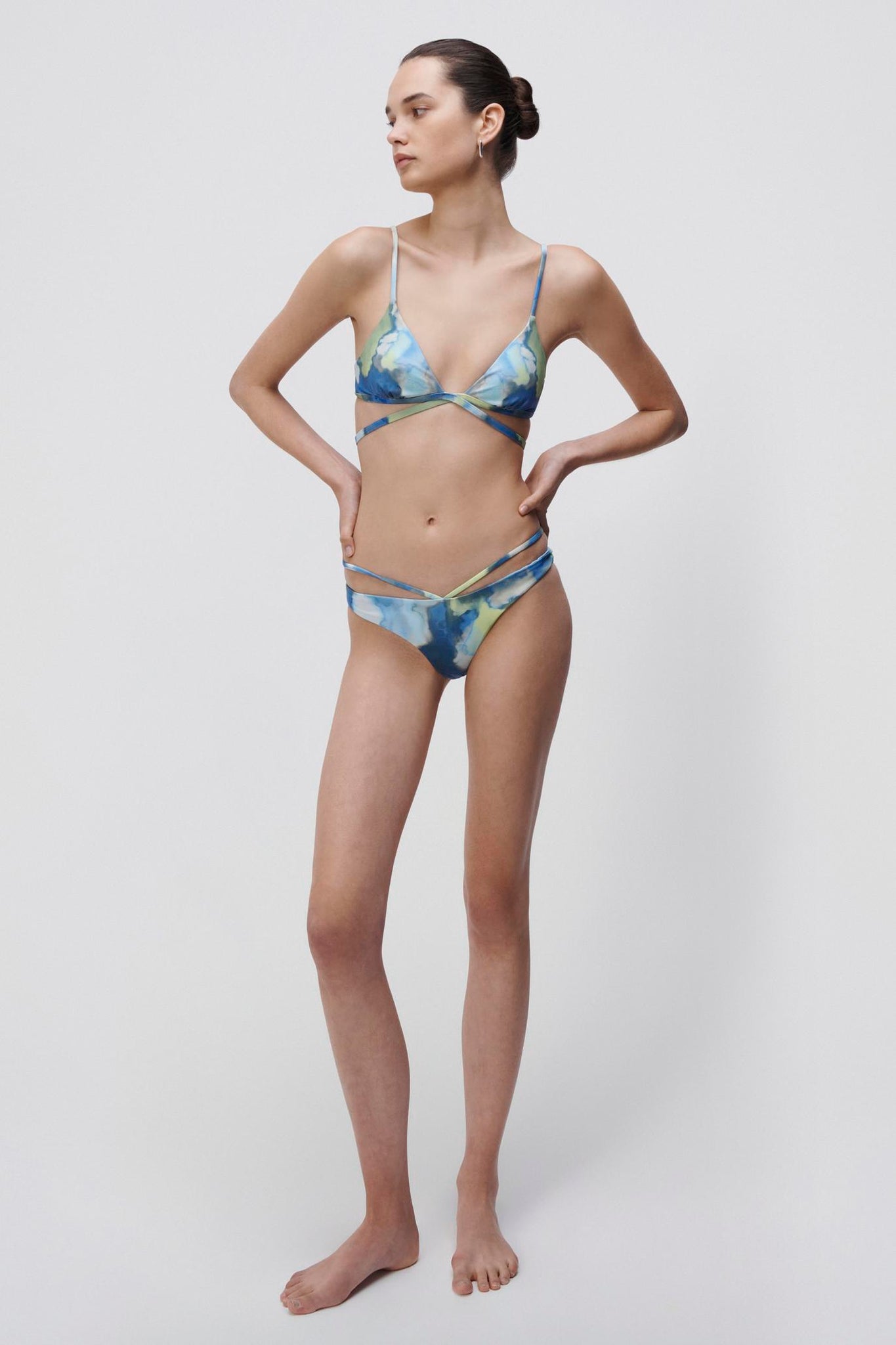 Harlen Printed Bikini Top - SIMKHAI 