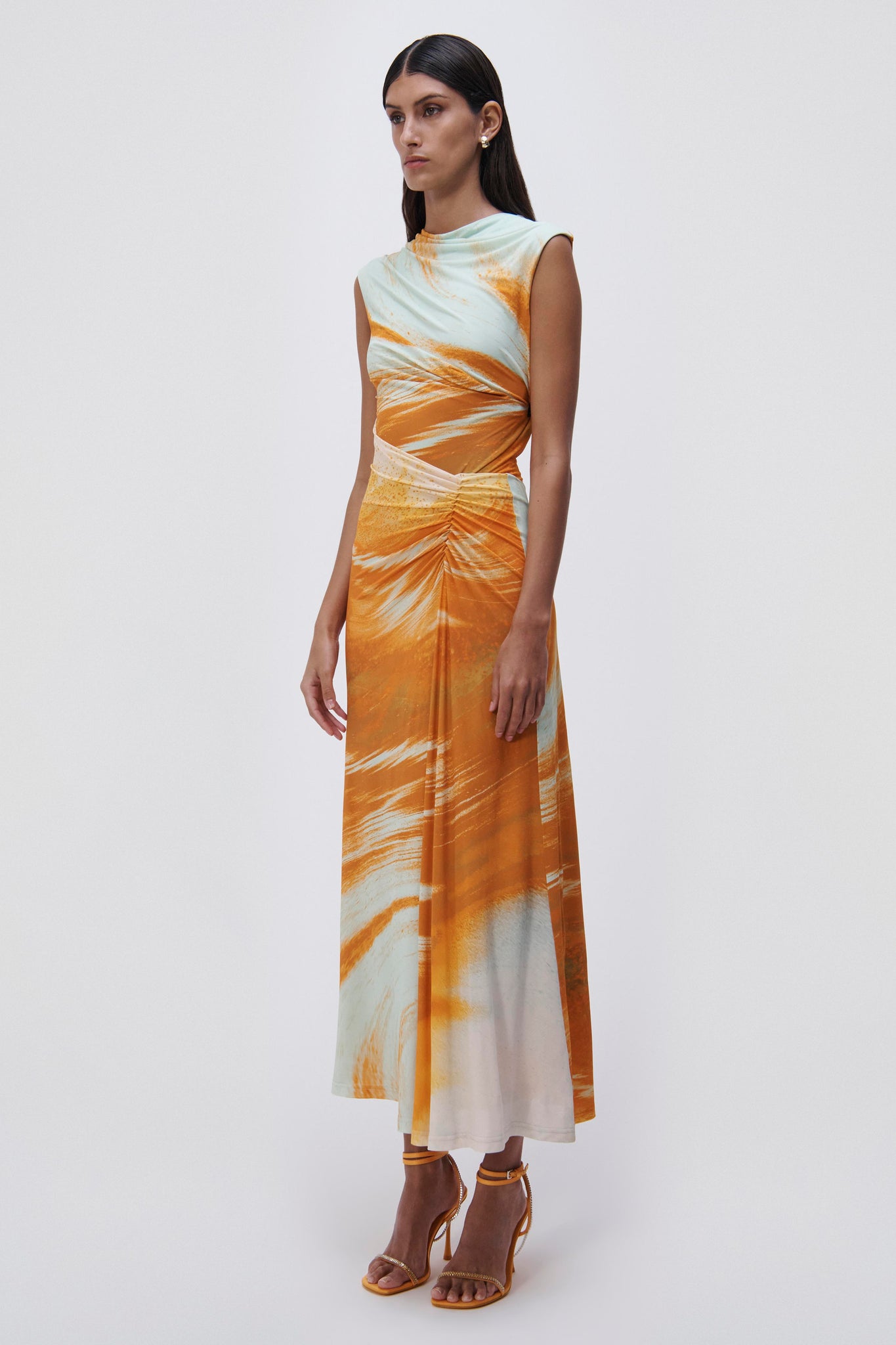 Acacia Marble Print Midi Dress