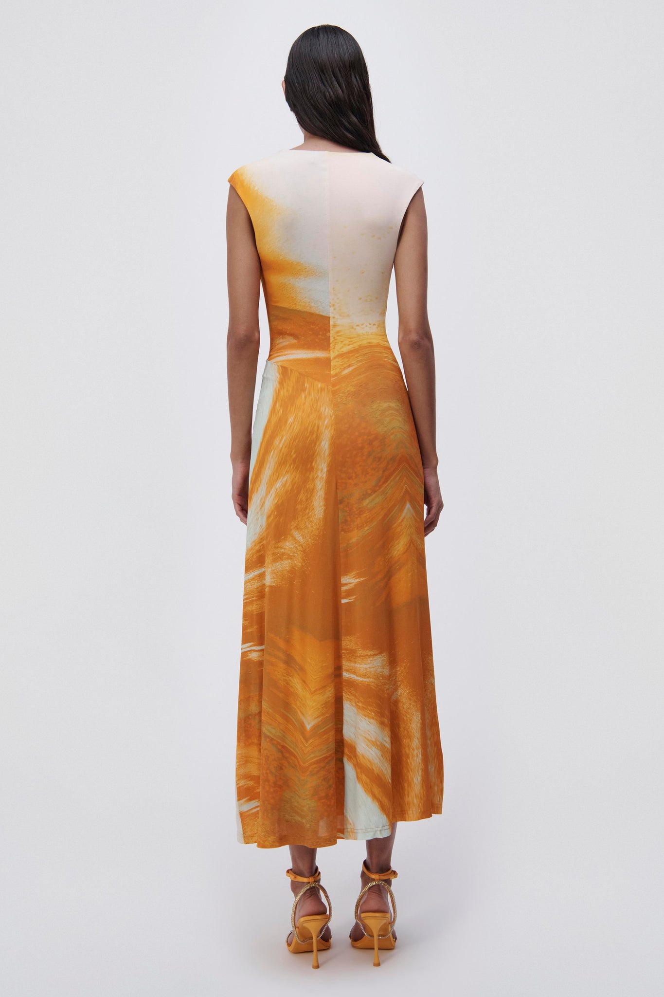 Acacia Marble Print Midi Dress