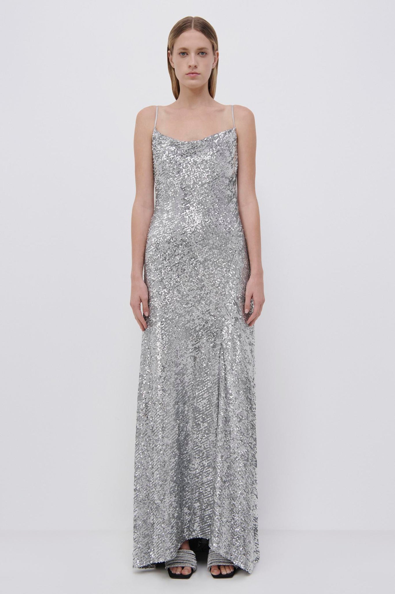 Finley Hammered Sequin Gown