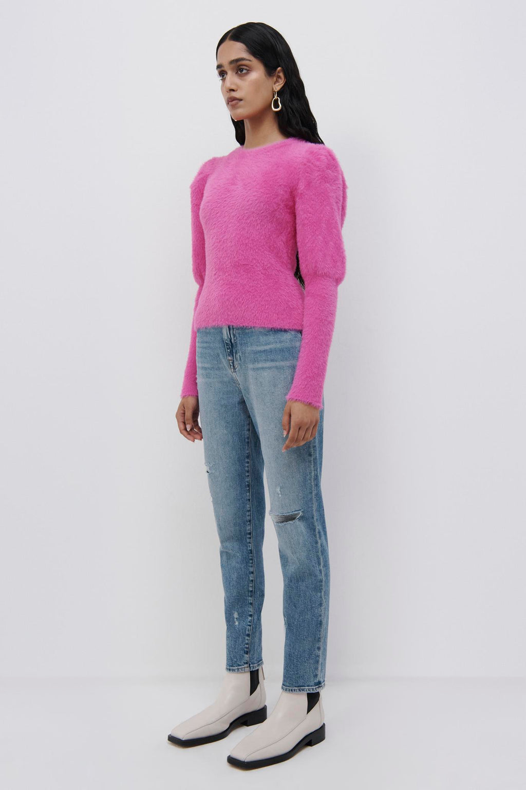 Levy Fuzzy Knit Pullover