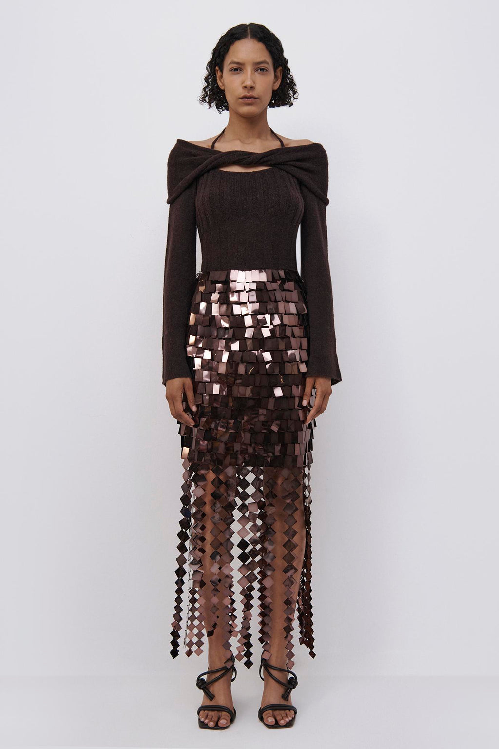 Lucee Sequin Midi Skirt