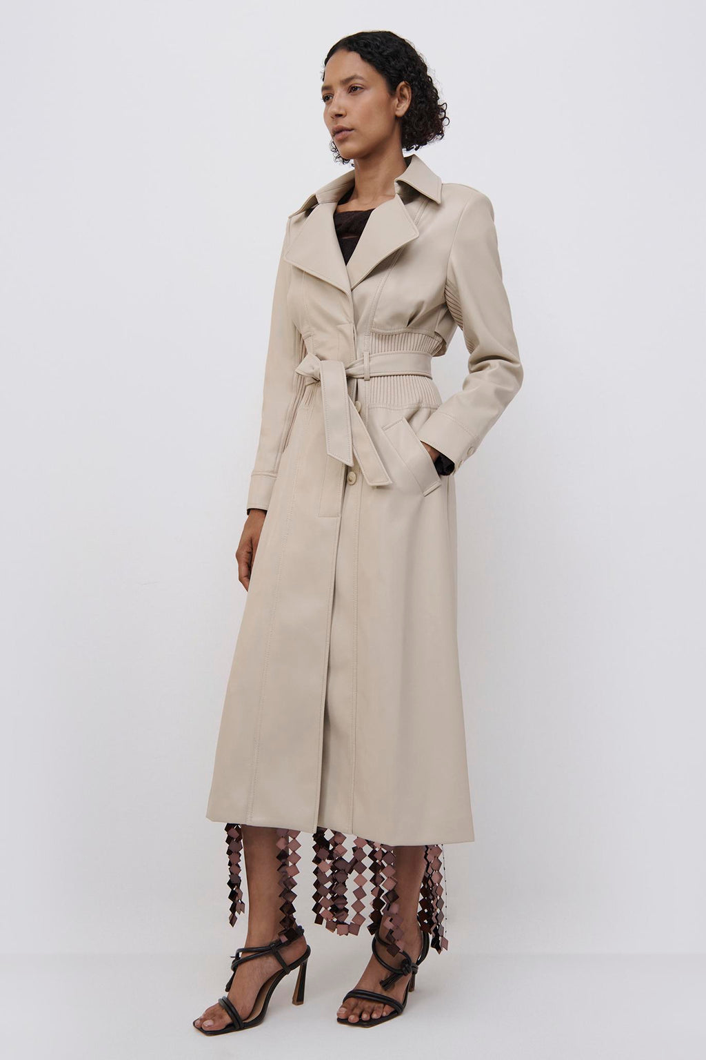 Angelica Vegan Leather Trench
