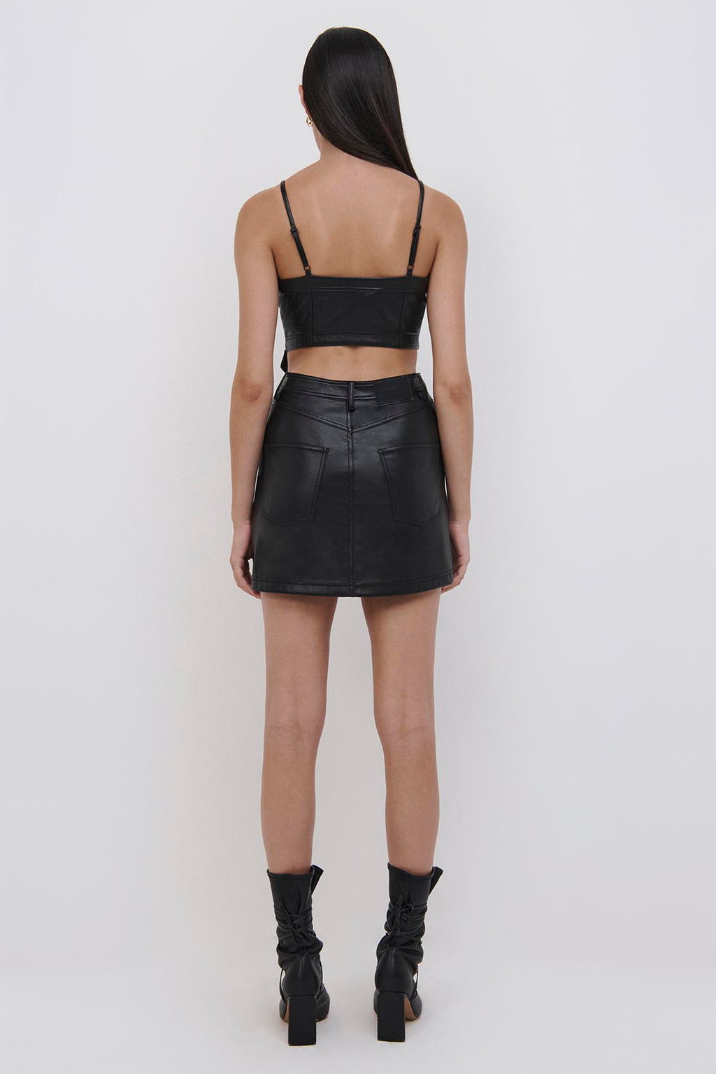 Enzo Vegan Leather Mini Skirt