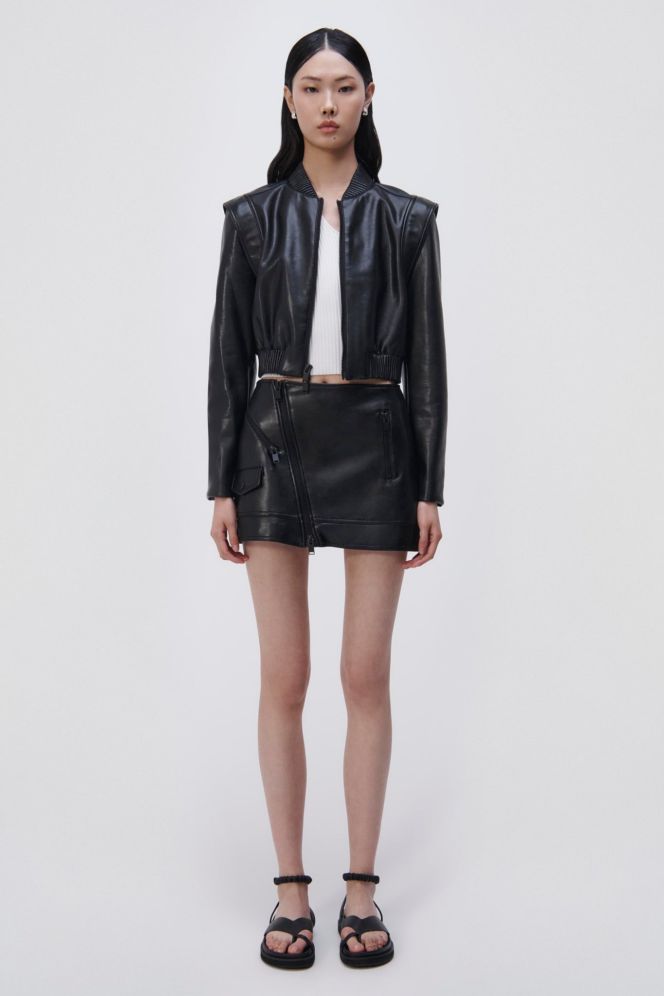 Hannah Vegan Leather Mini Skirt
