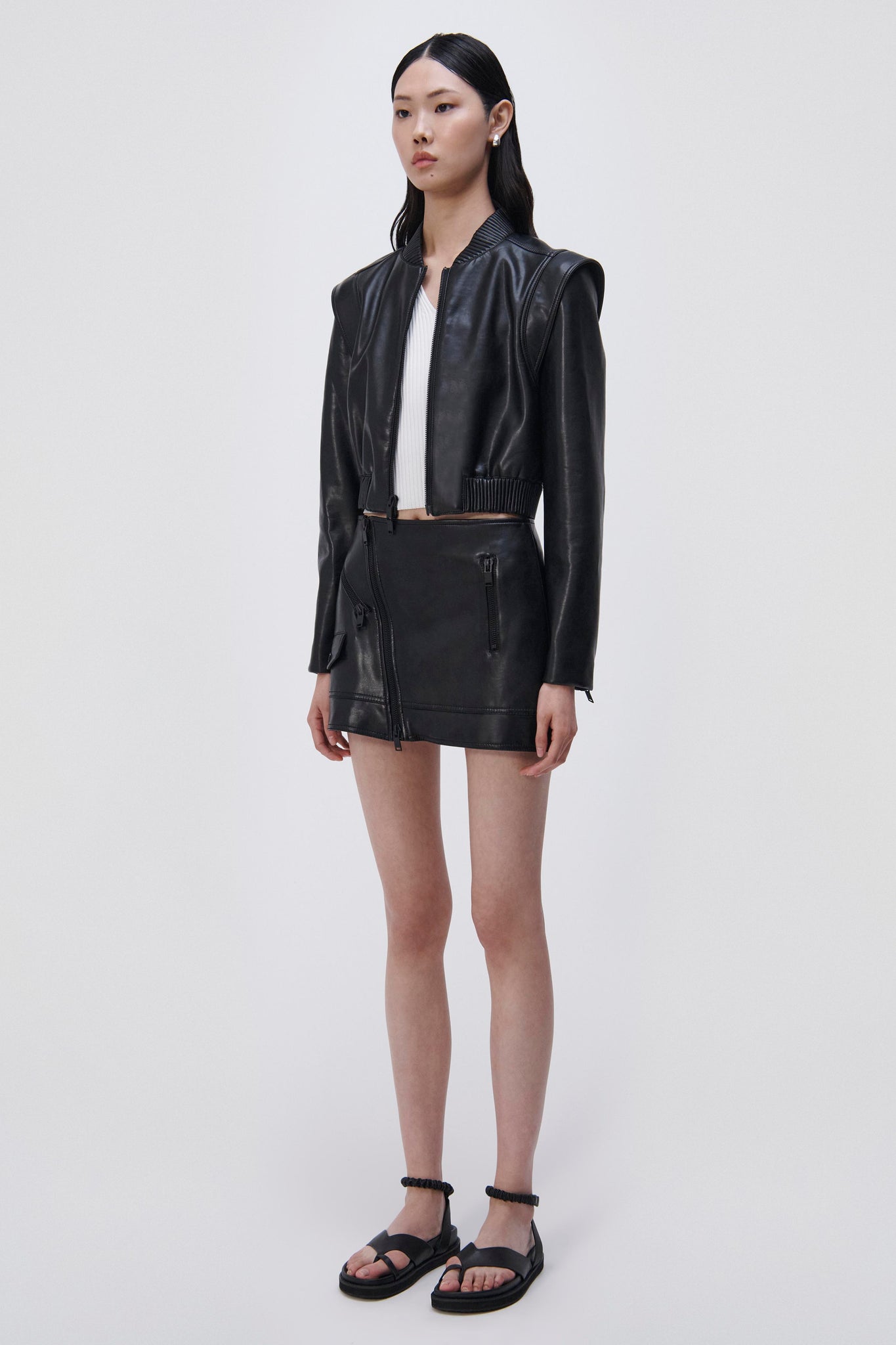 Hannah Vegan Leather Mini Skirt