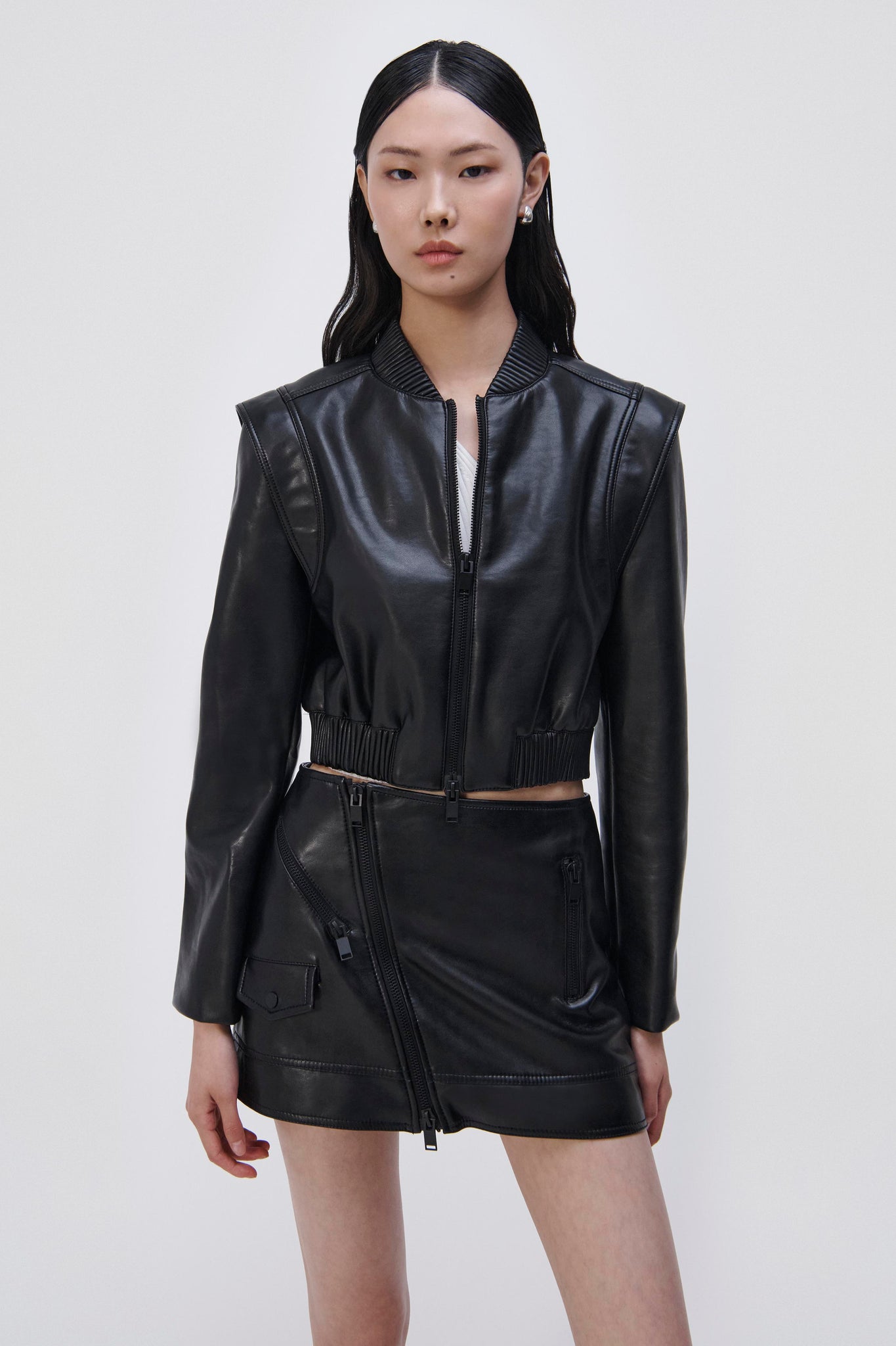 Doreen Vegan Leather Bomber Jacket – SIMKHAI