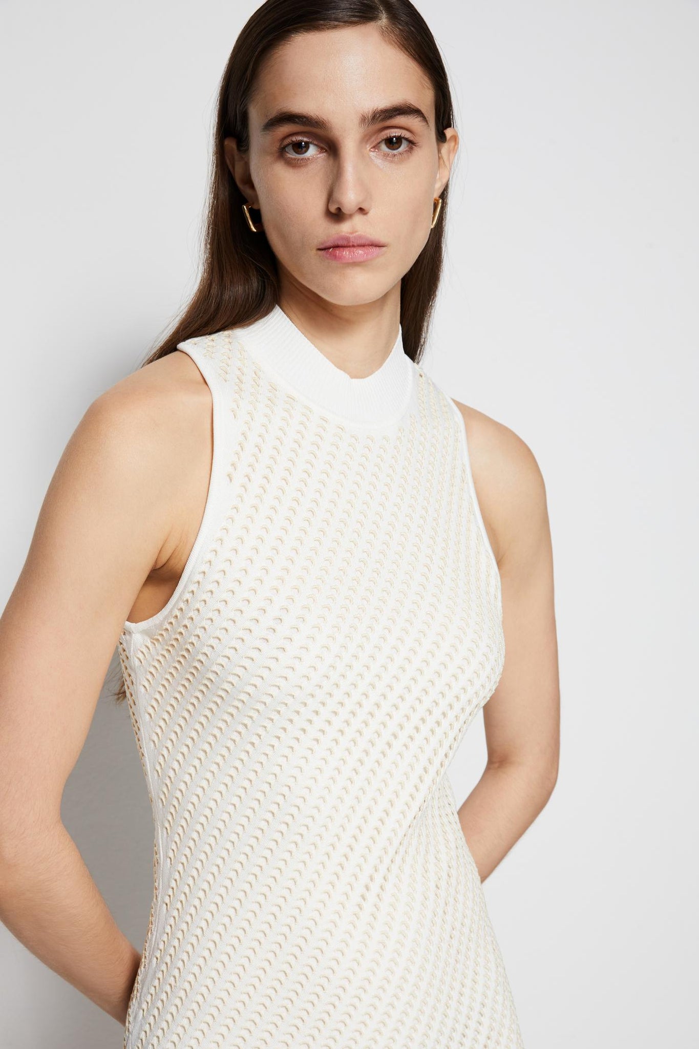 Chelle Pointelle Fringe Dress