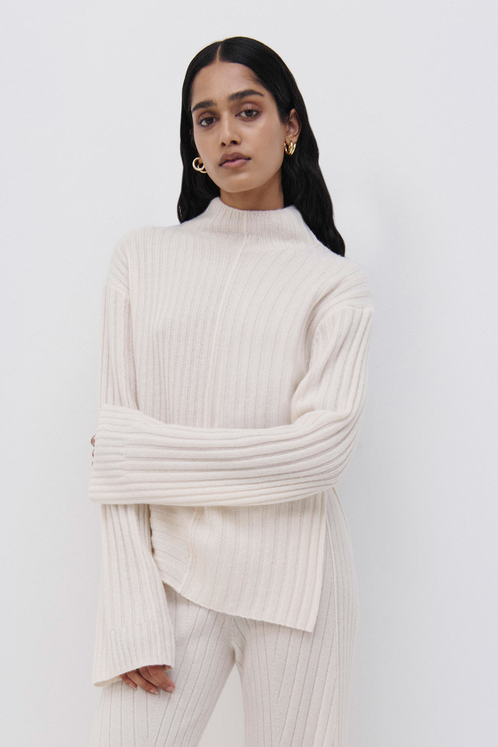 Misty Recycled Cashmere Turtleneck Top