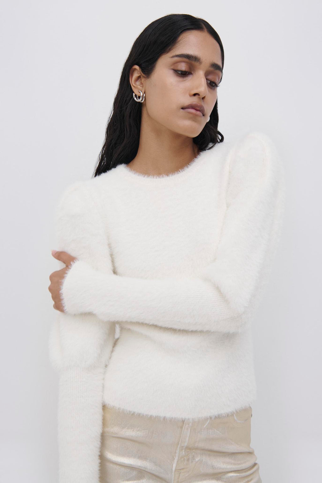 Levy Fuzzy Knit Pullover